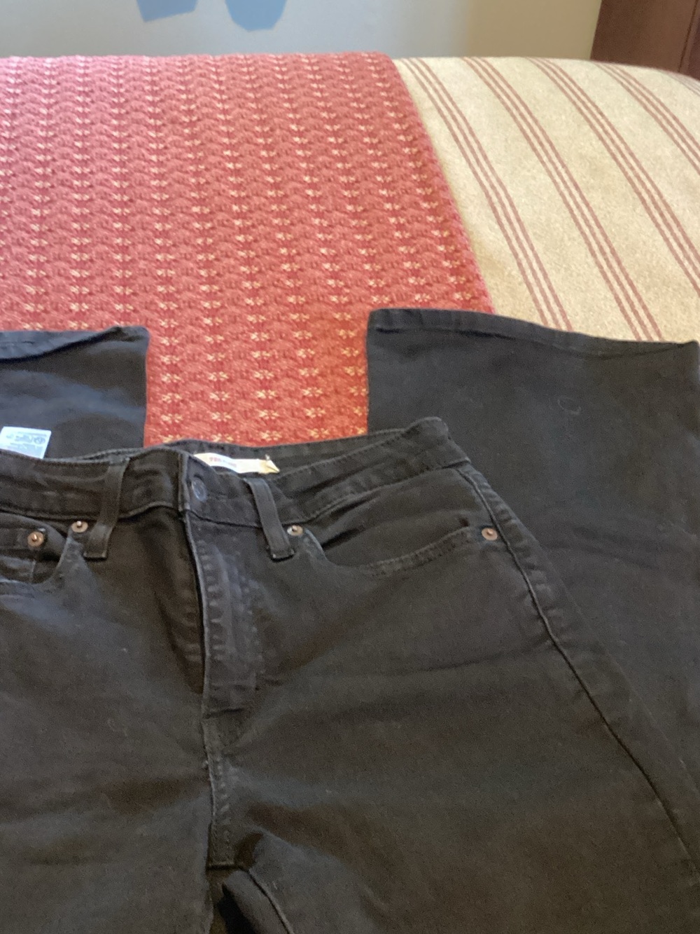 Levi's Black Wide Leg Flare Jeans